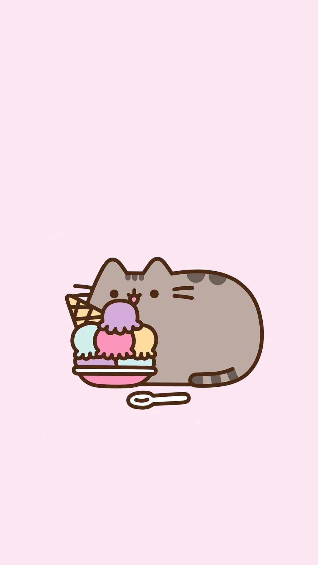 Little Pusheen All Wrapped Up Wallpaper