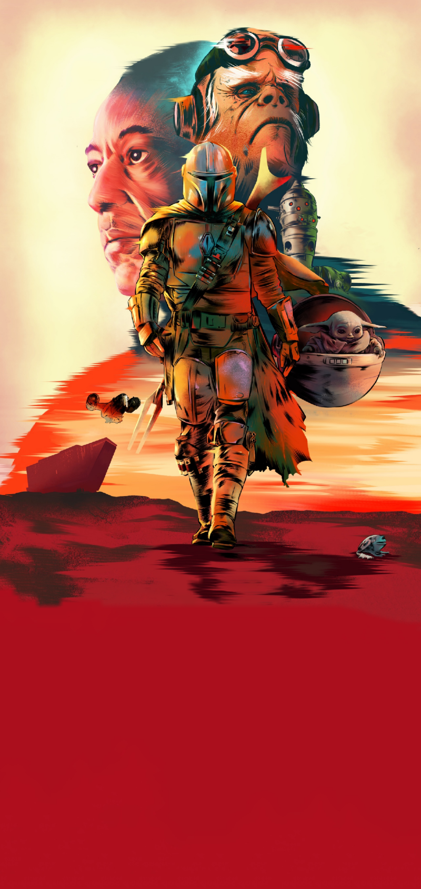 Wallpaper Art, Grogu, Anakin Skywalker