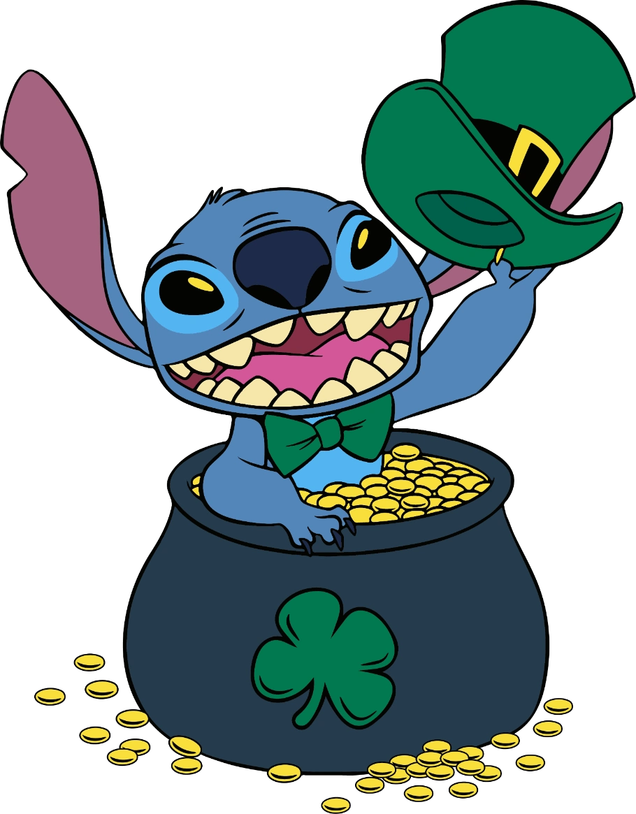 Disney Stitch St Patricks Day DTF Heat