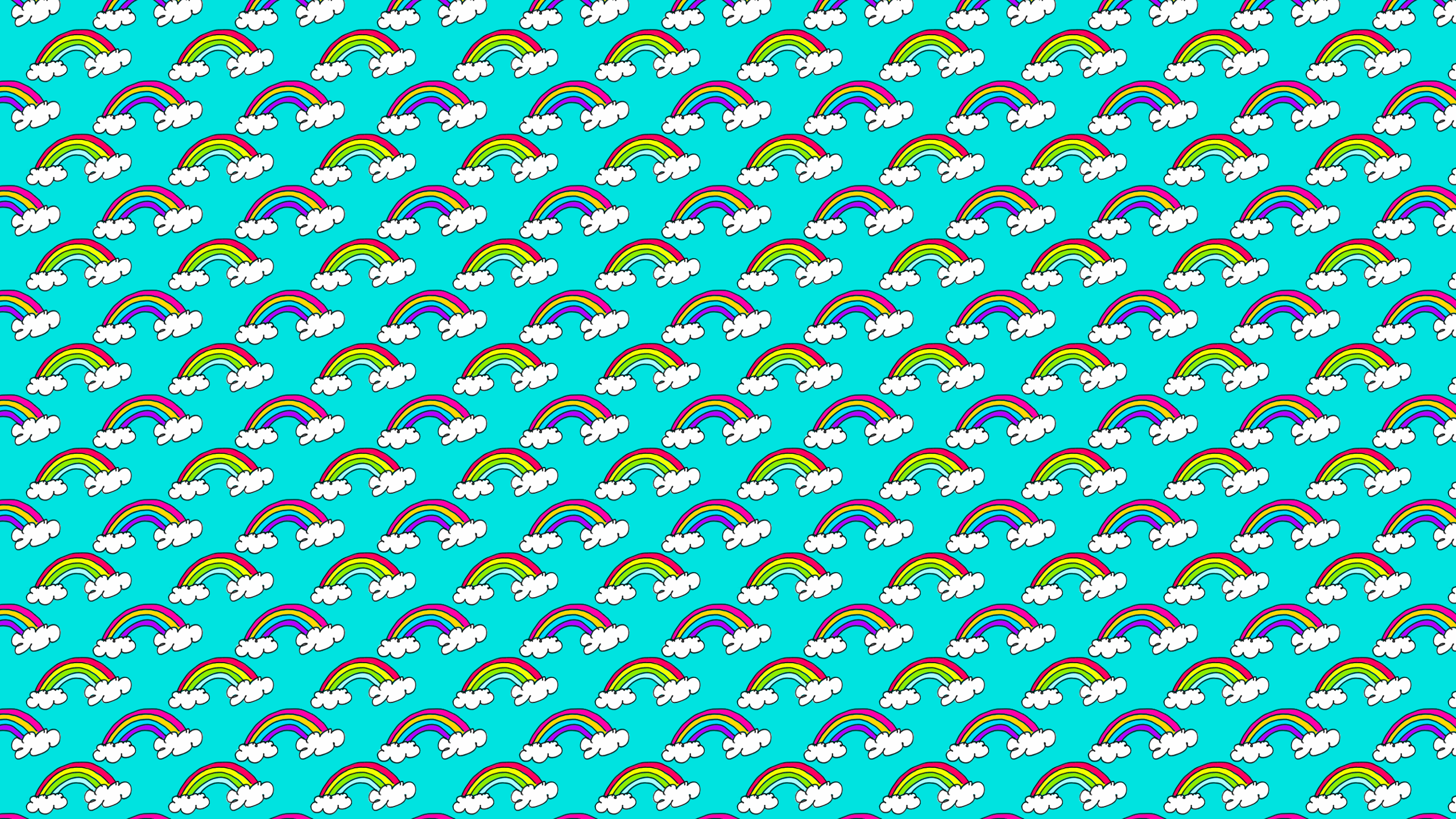 Cute Rainbows Desktop Wallpaper
