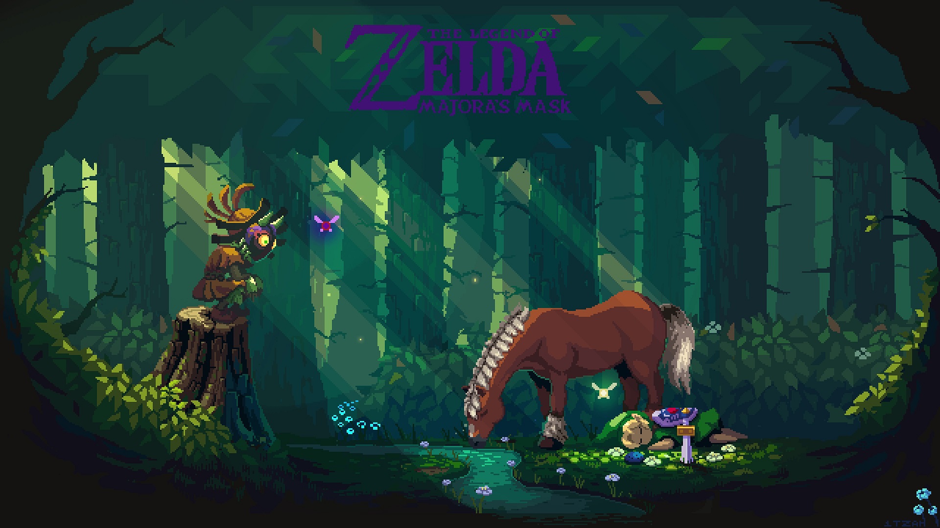 Mask Pixel Live Wallpaper