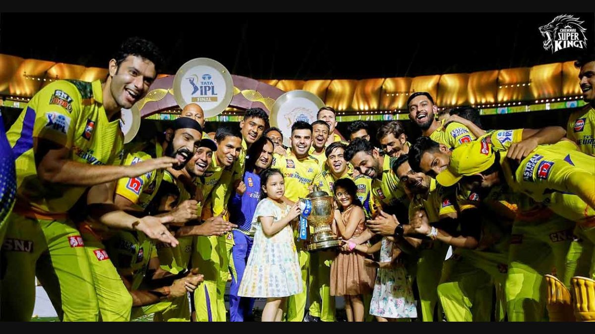 CSK players celebrate epic triumph