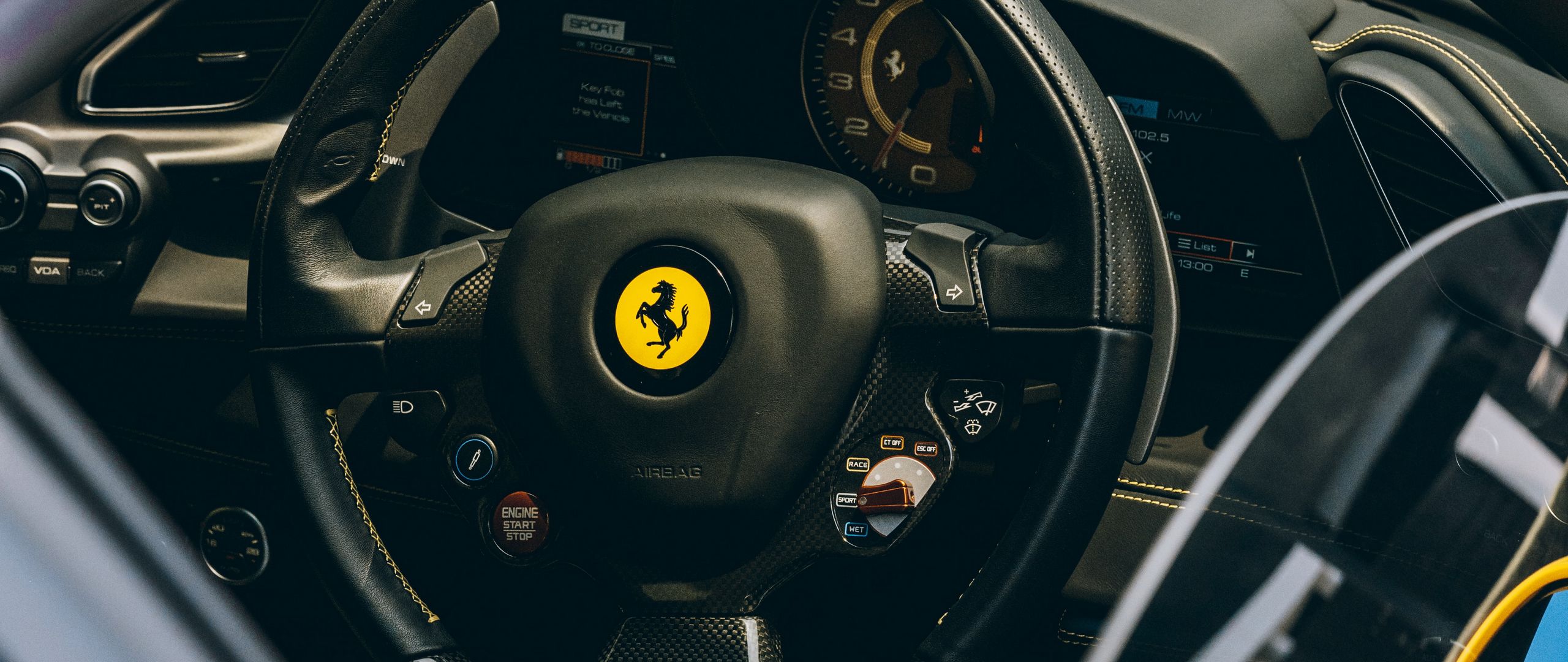 Download wallpaper 2560x1080 ferrari