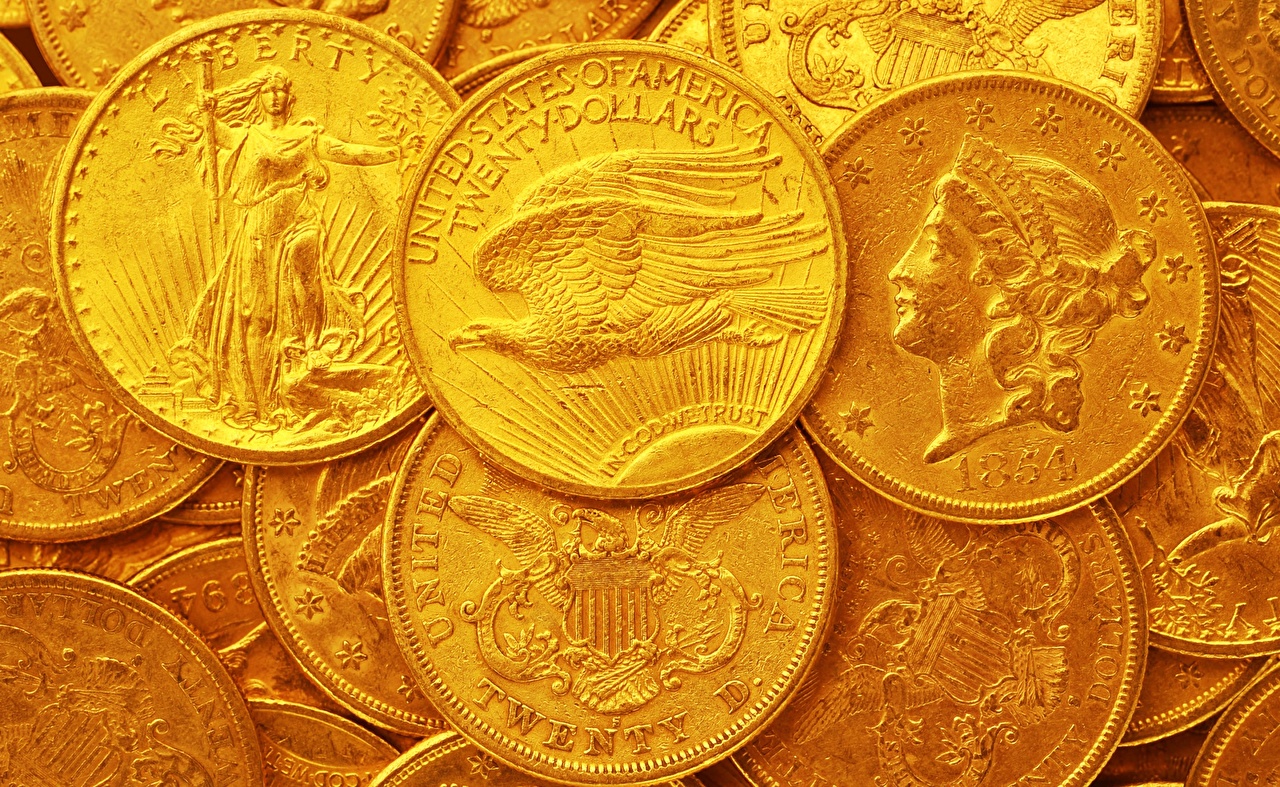 Desktop Wallpaper Coins Gold US Twenty