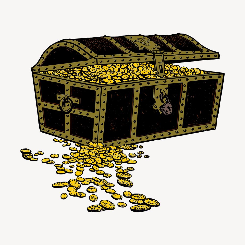 Gold Treasure Image. Free Photo, PNG