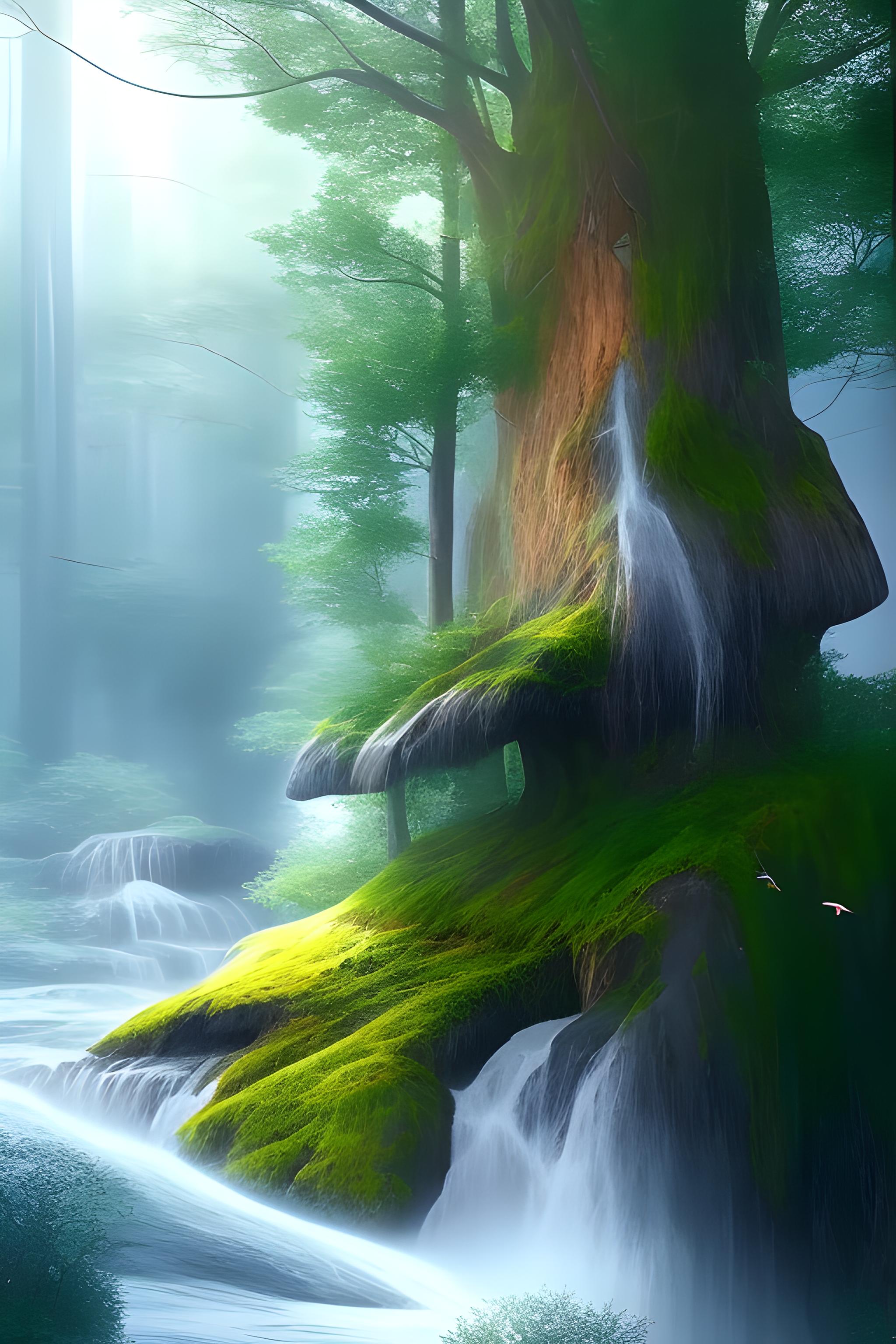 Animated nature 4k vertical