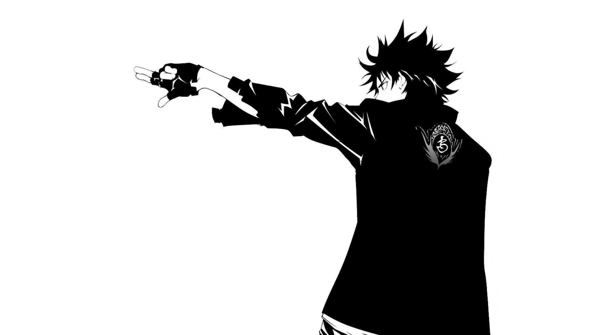 Anime Black And White Background