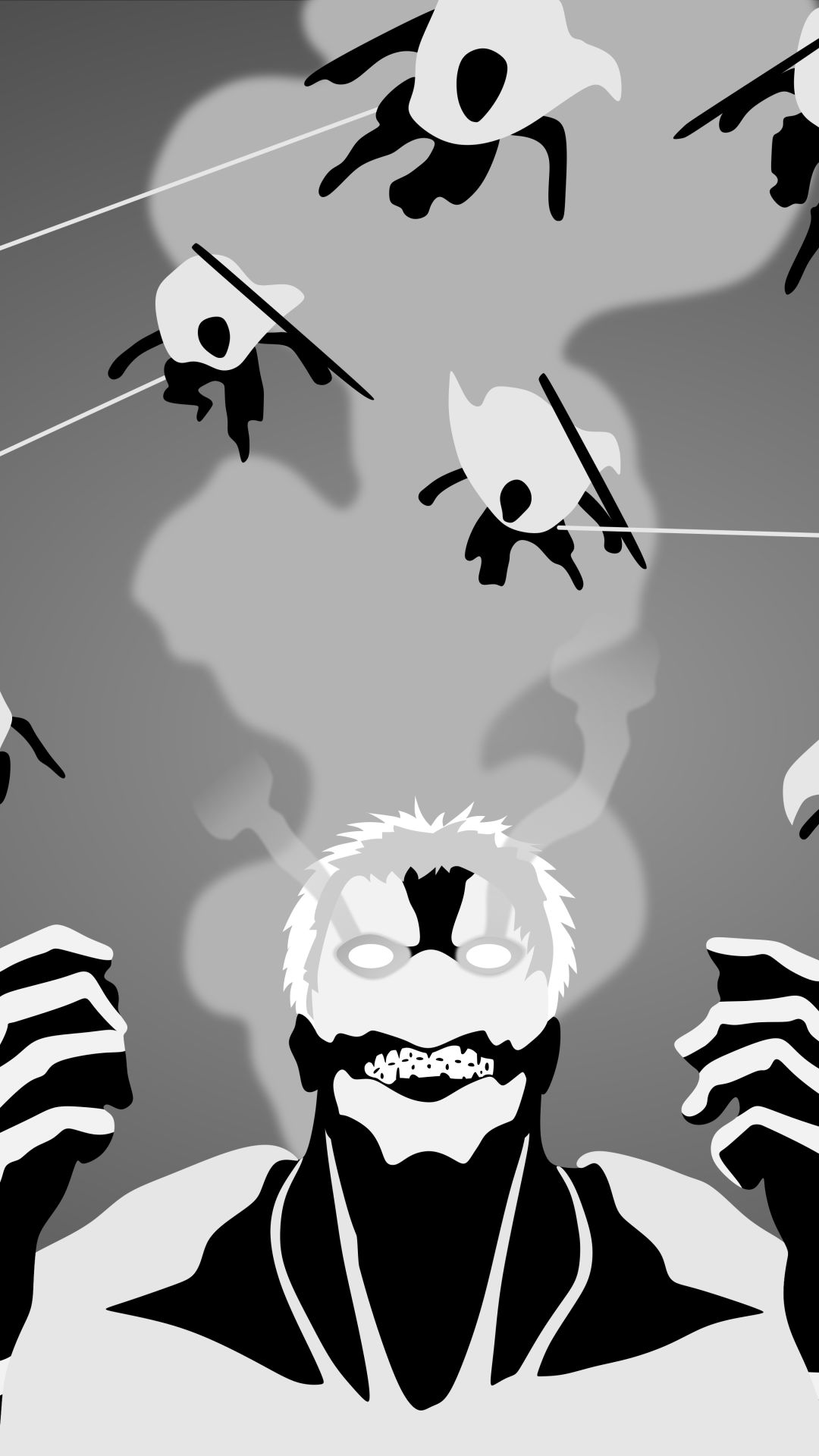 Mobile wallpaper: Anime, Black & White