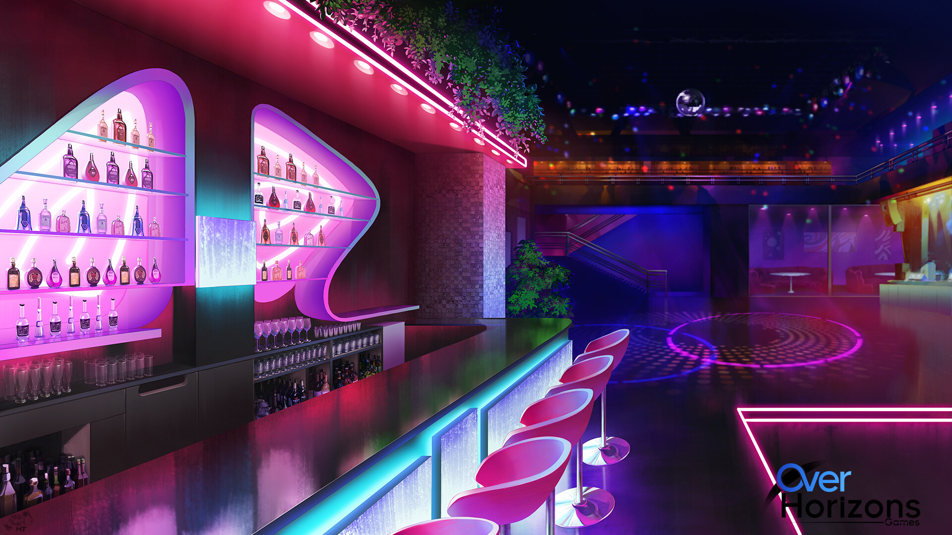 Bar in a nightclub