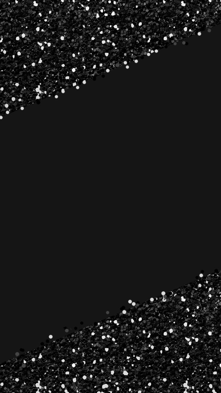 Black silver glitter corner trim iphone