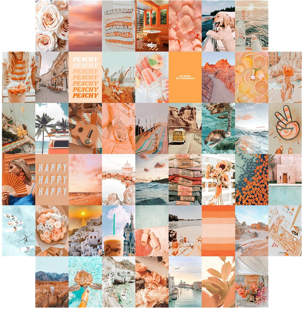 Peachy Wall Collage Cards Online