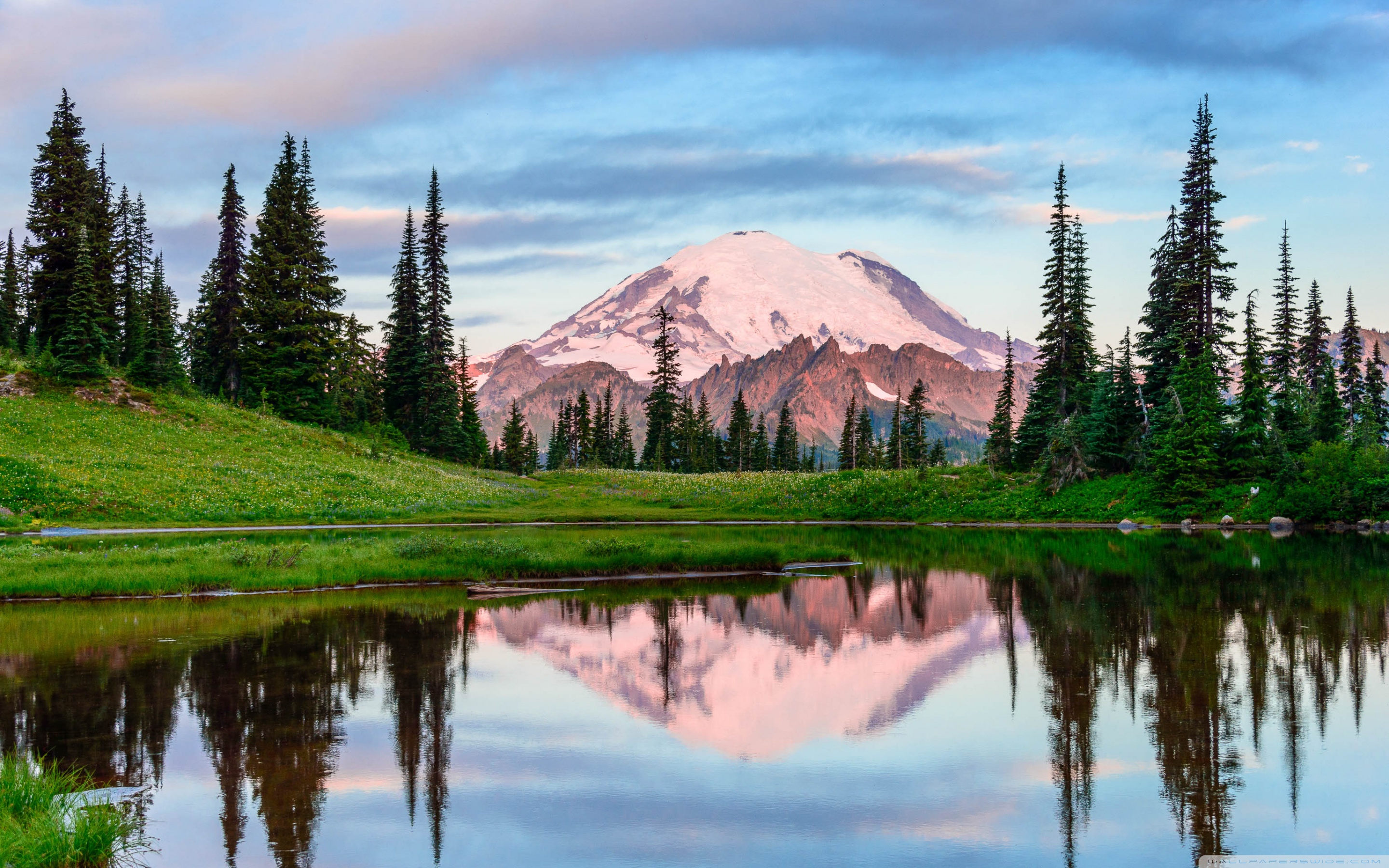Snowy Mountain Peak Summer 4K UHD Wallpaper for UltraHD Desktop and TV, Widescreen and UltraWide Display, Dual Monitor, Smartphone and Tablet Devices