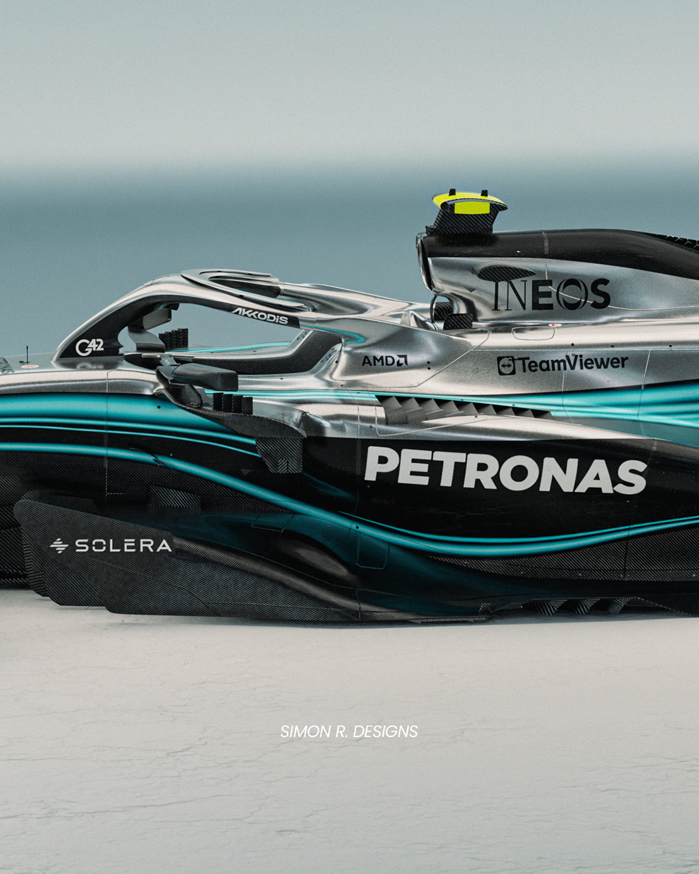 Mercedes W15 2024 Concept Livery - Behance
