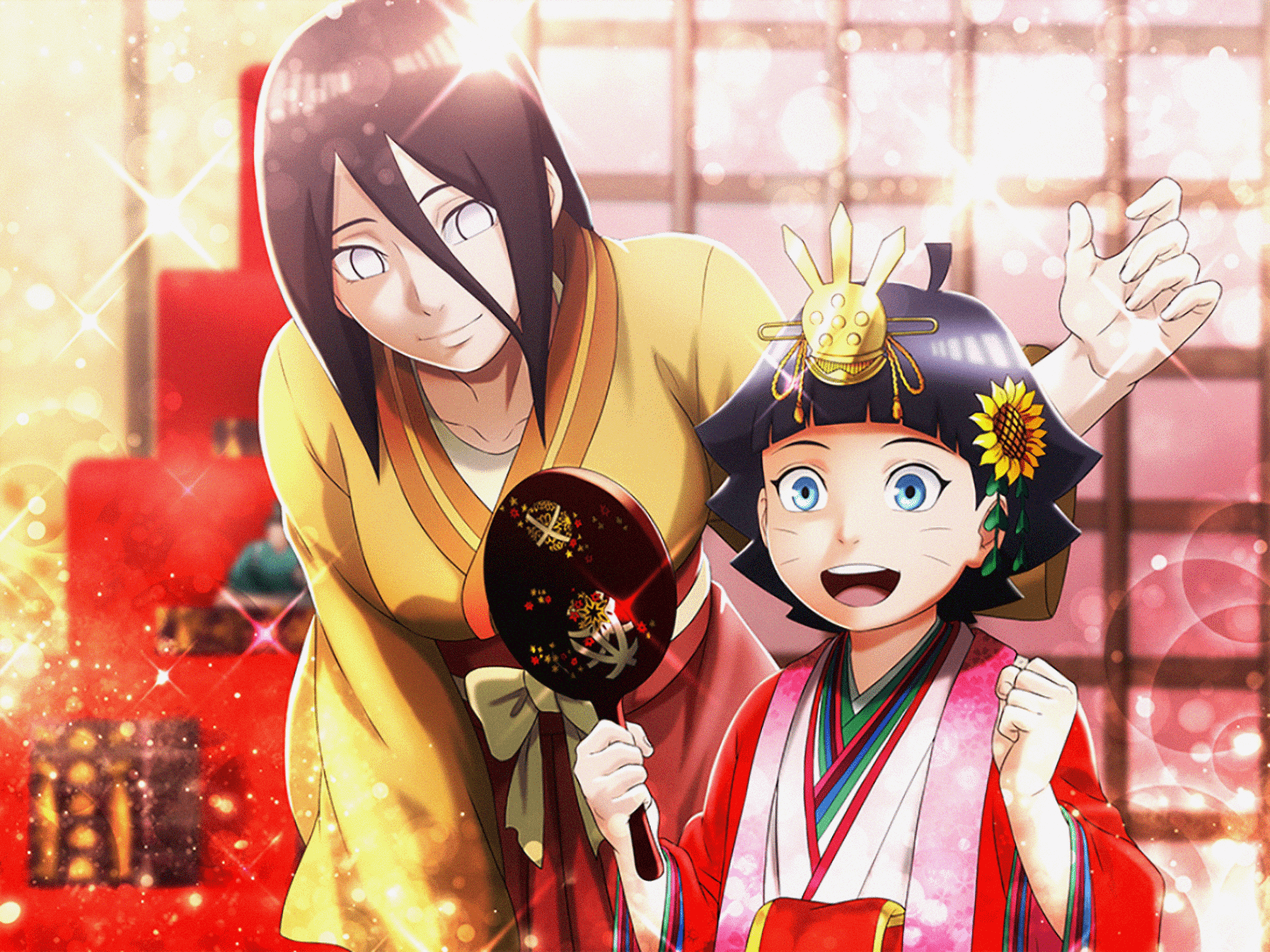 Hanabi Hyuga and Himawari Uzumaki