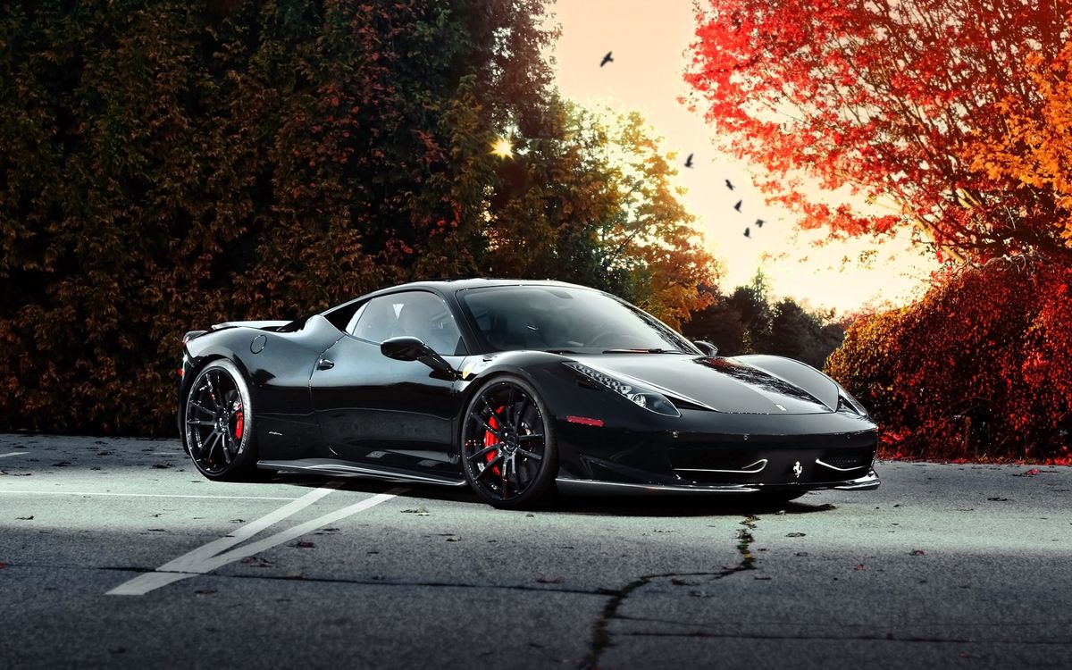 Black Ferrari Wallpaper 730. Wallvivu
