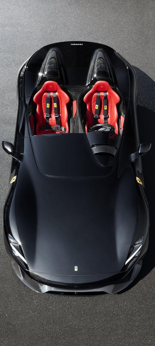 Black Ferrari mobile wallpaper, new