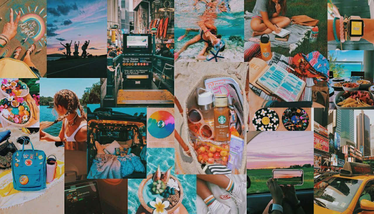 Collage Aesthetic Summer Laptop