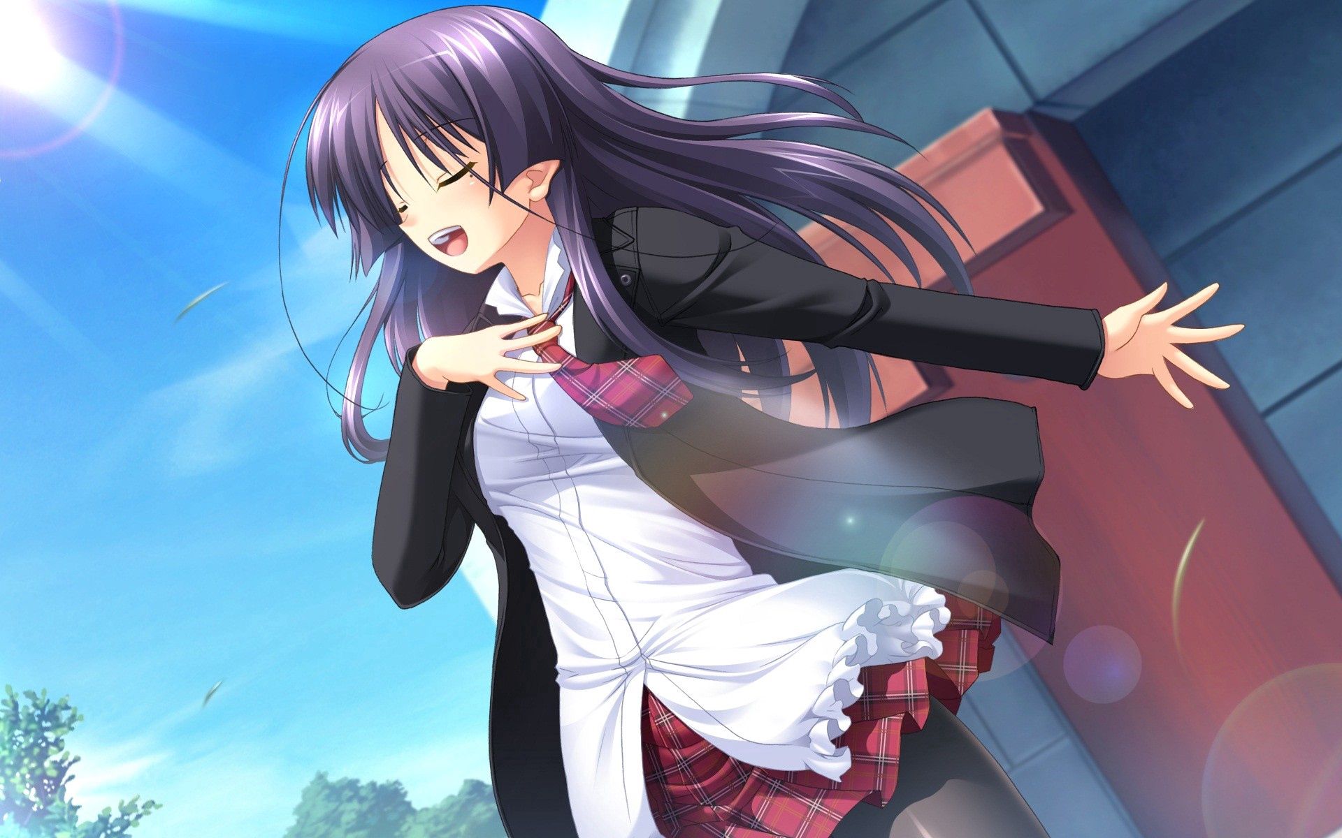 Summer, Joy, Brunette, Girl, Anime
