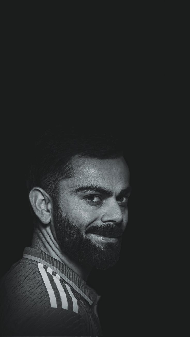 Virat Kohli Black and White HD