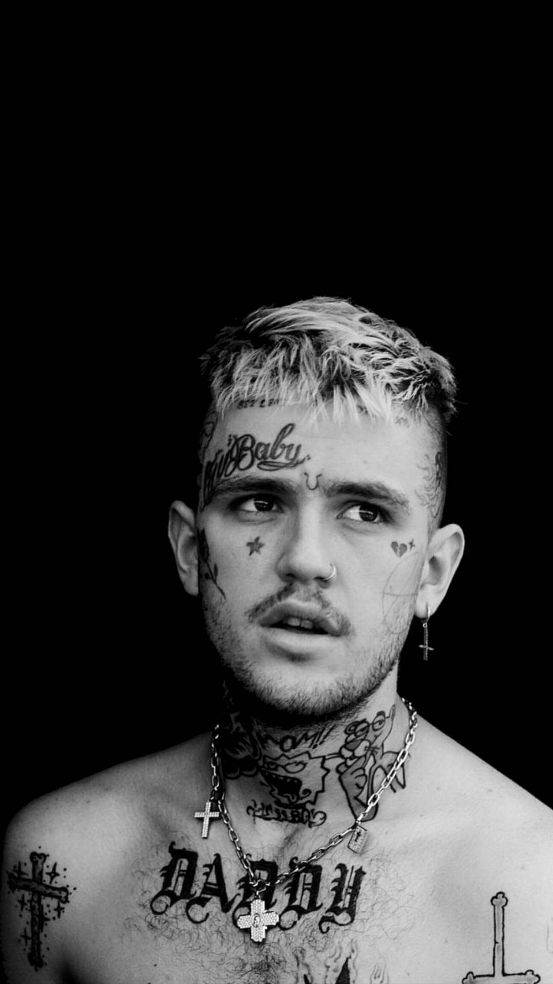 White Portrait Lil Peep Wallpaper