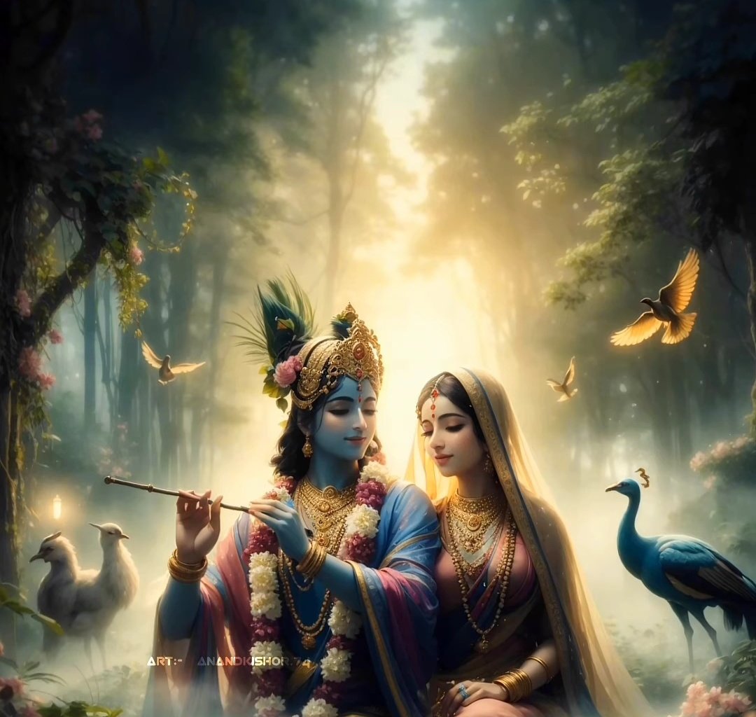 I'm in #Goloka with Shri #RadhaKrishna