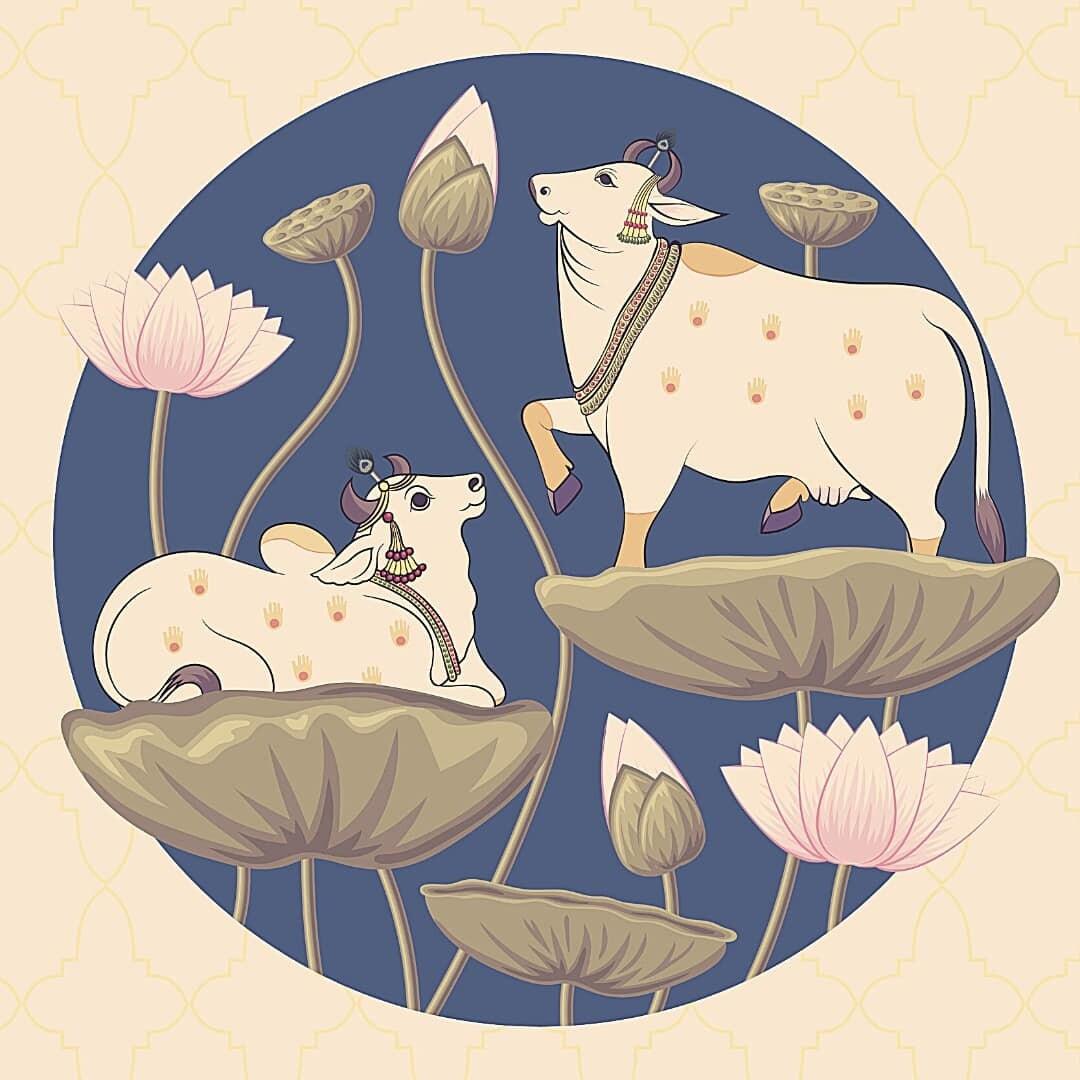 Divine Pichwai Beauty Wallpaper. MAIA