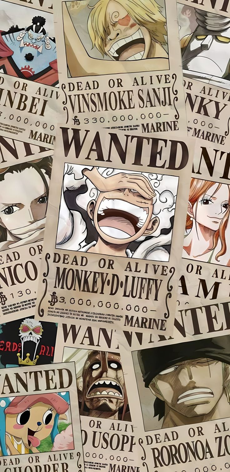 Wallpaper One Piece Luffy Wanted Gear 5