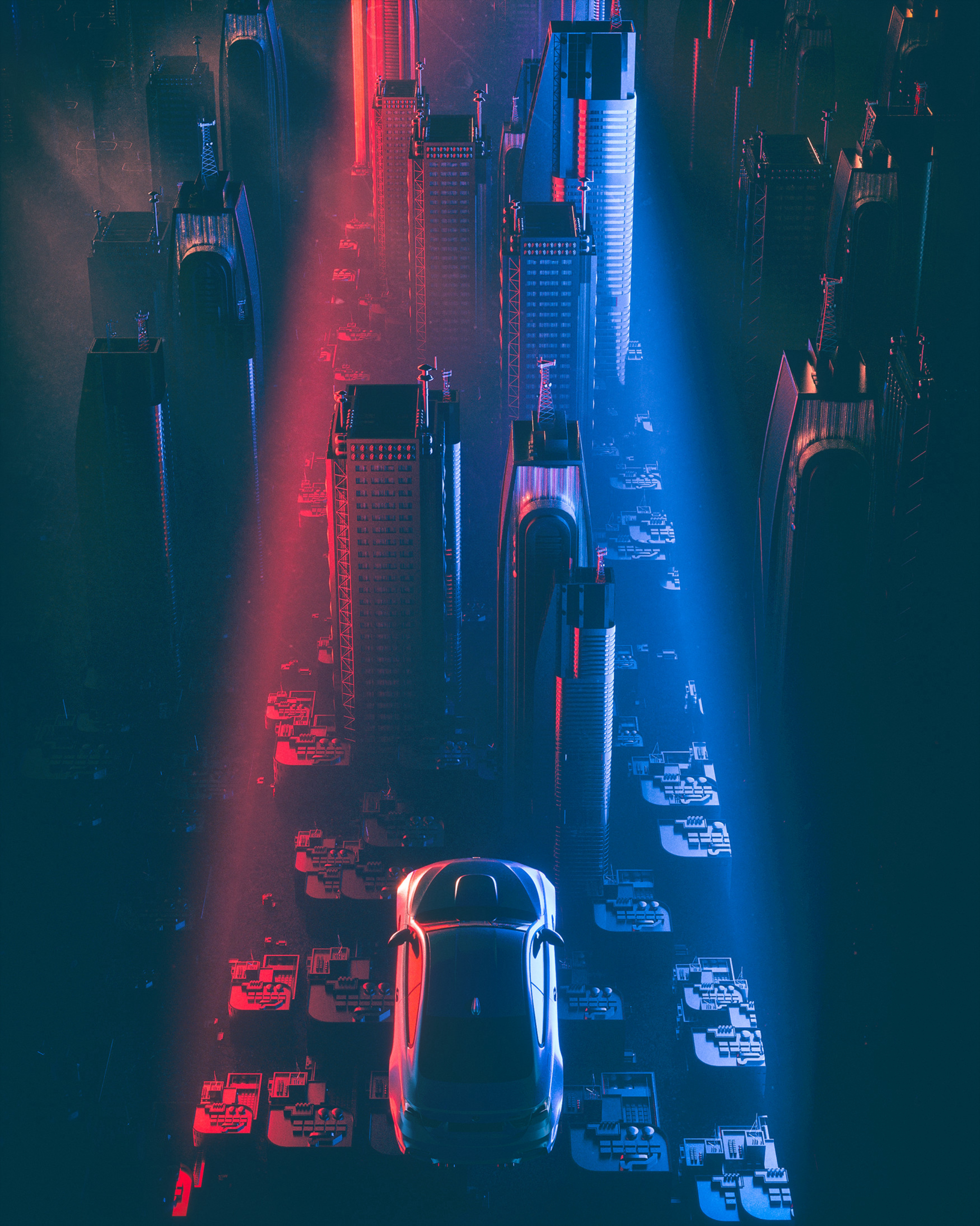 Sci Fi, Cyberpunk, Skyscrapers, Flight