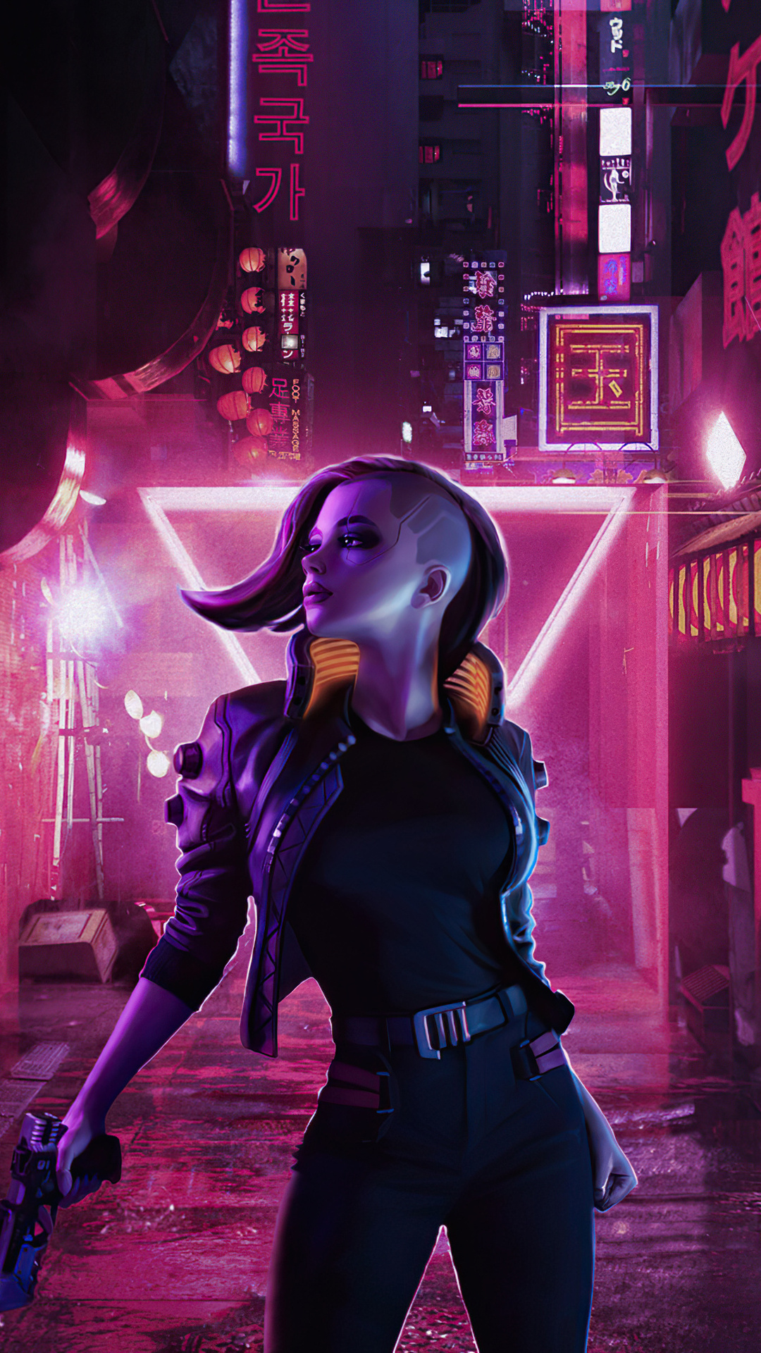 Cyberpunk Girl Digital Art 4K Wallpaper