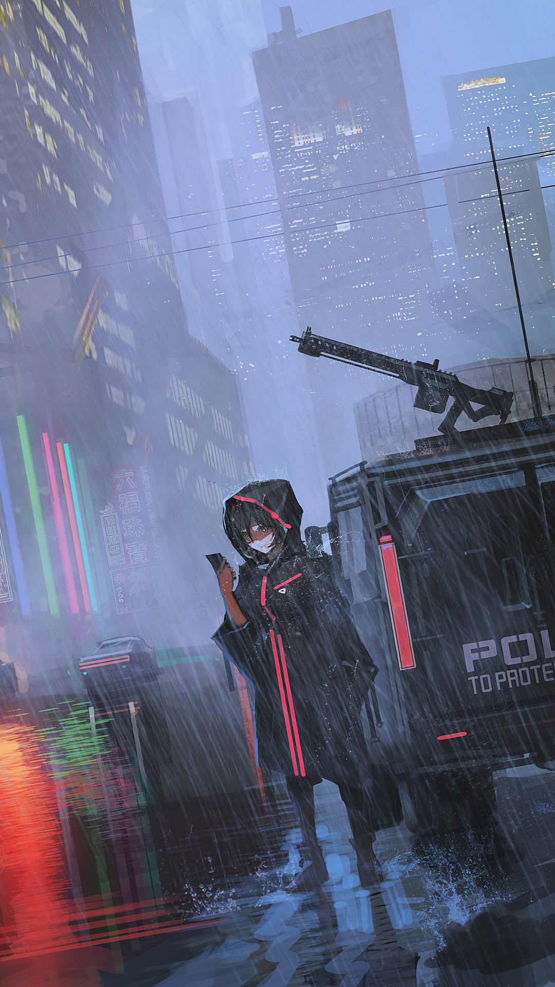 Cyberpunk Anime Girl 5k