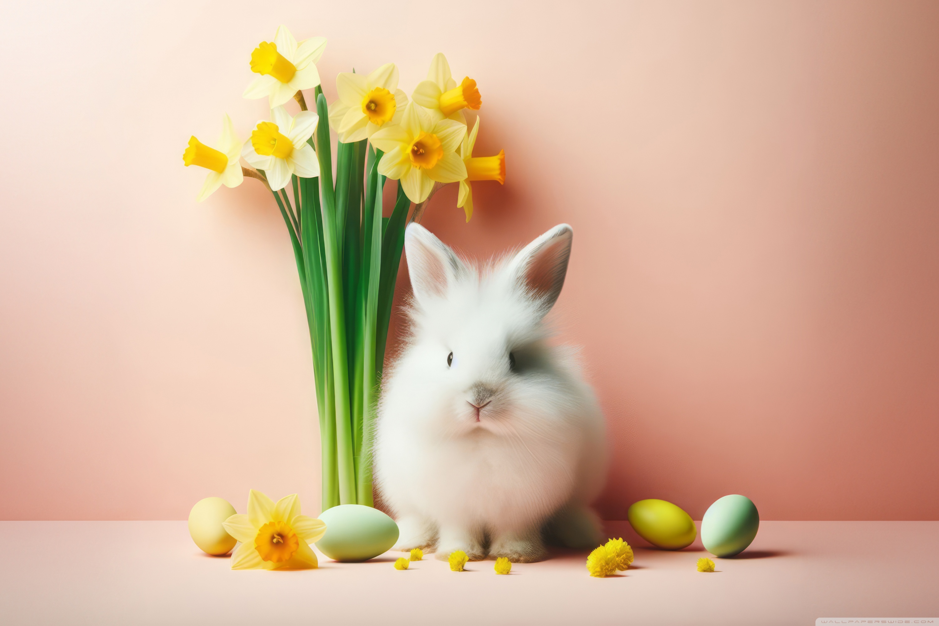 2024 Cute Easter Bunny, Daffodils