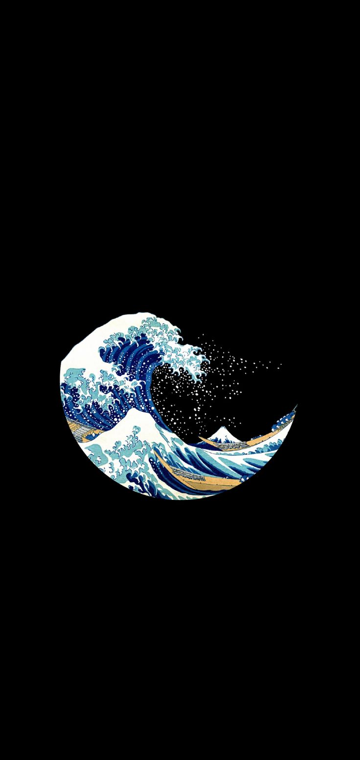 Phone wallpaper HD amoled wave. Phone