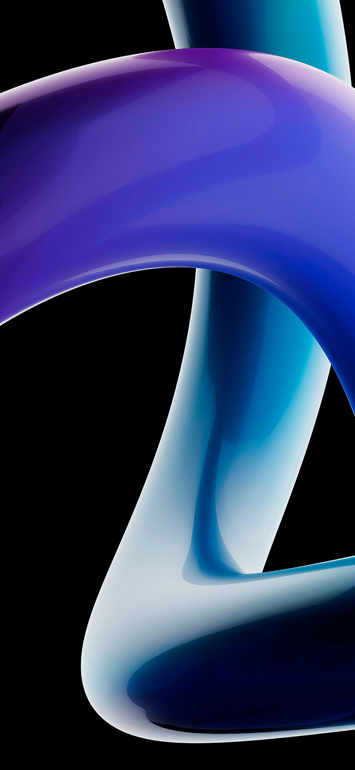 3D Abstract Tubes On Amoled Background