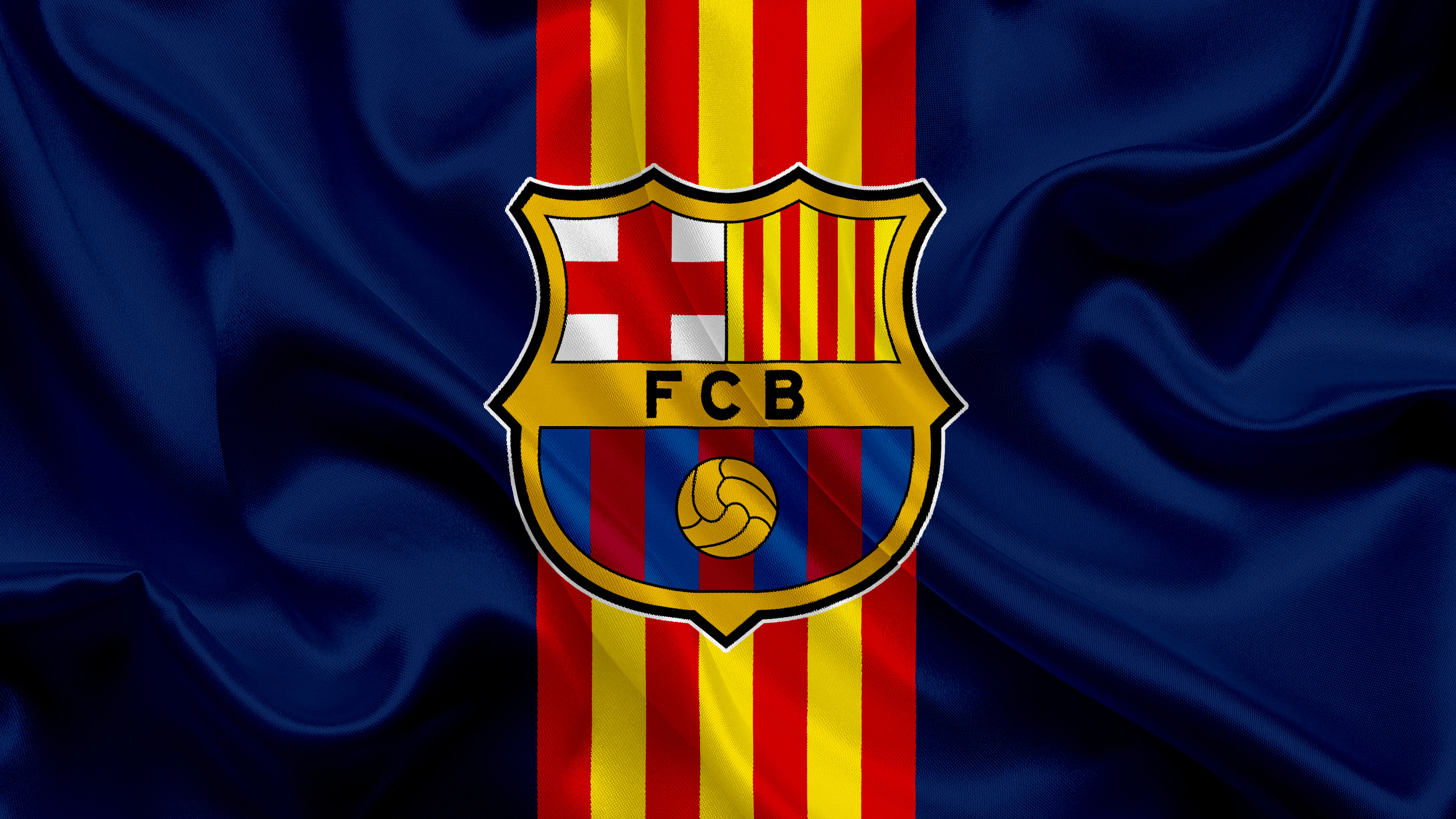 FCB Wallpaper 4K, Logo, FC Barcelona