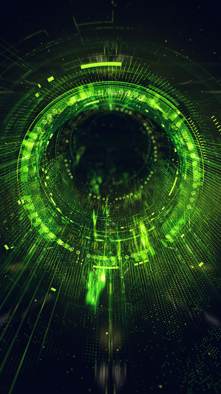 Circle Blackhole Green Digital
