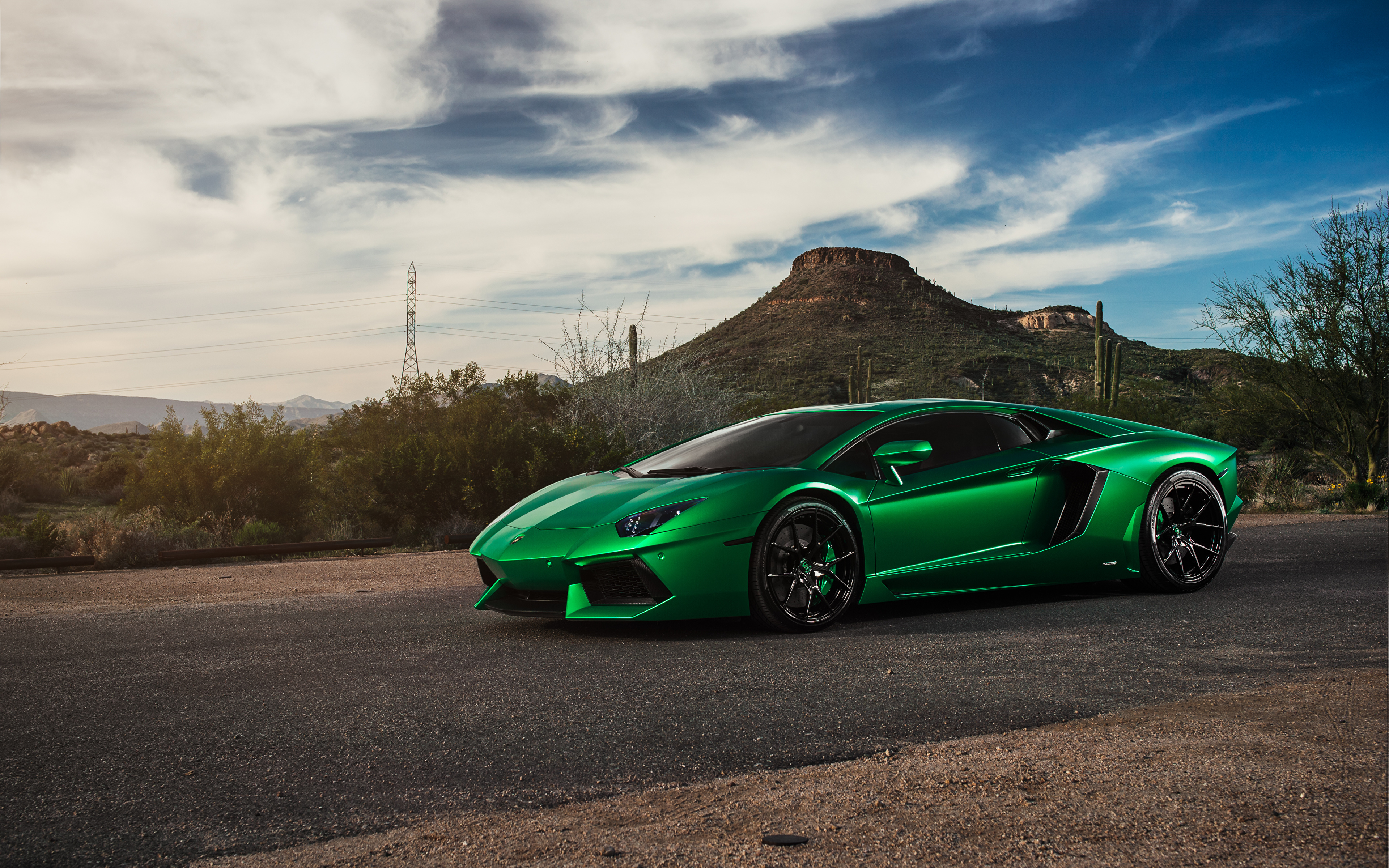 Lamborghini Aventador Green Cars 3840x2400