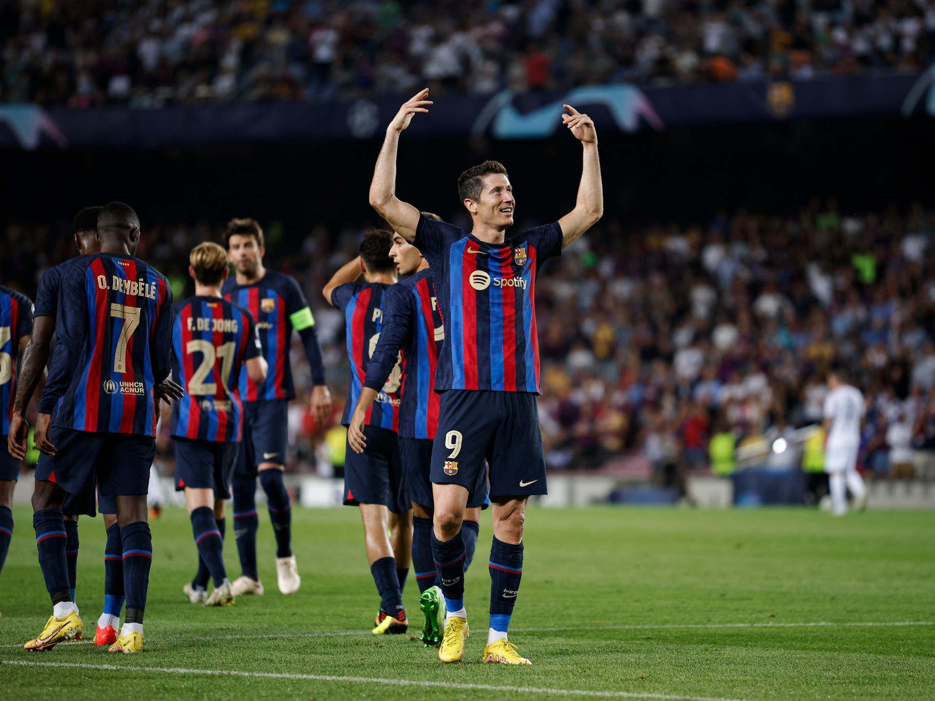 Robert Lewandowski records Champions