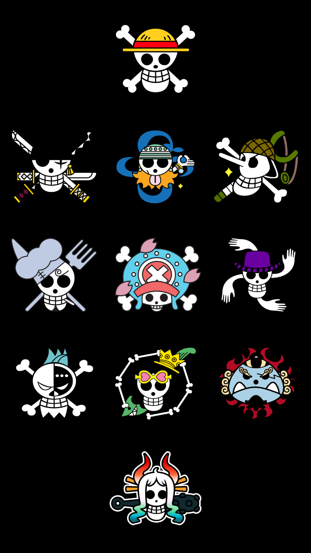 Made an updated straw hat wallpaper, r