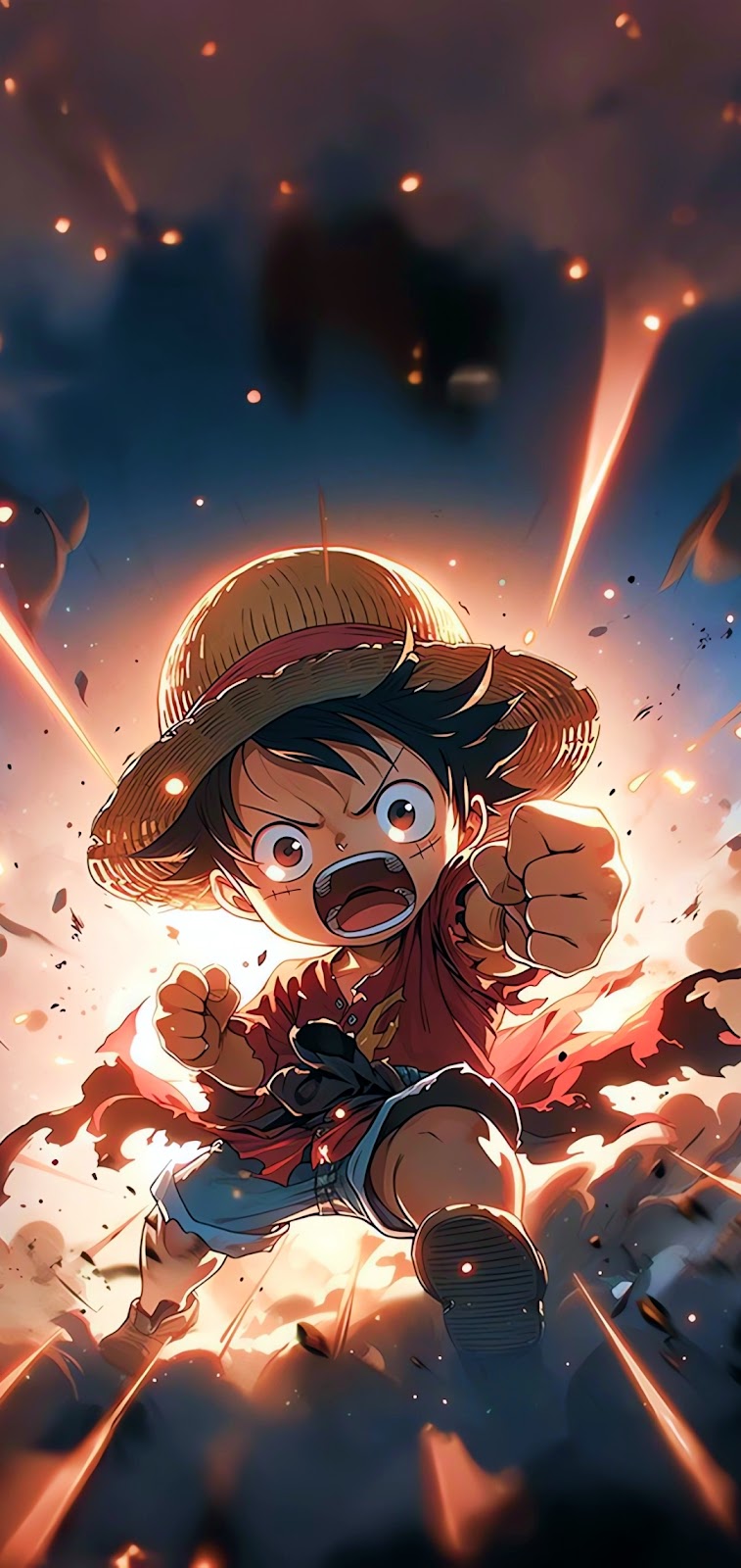 Epic Straw Hat Luffy Phone Background