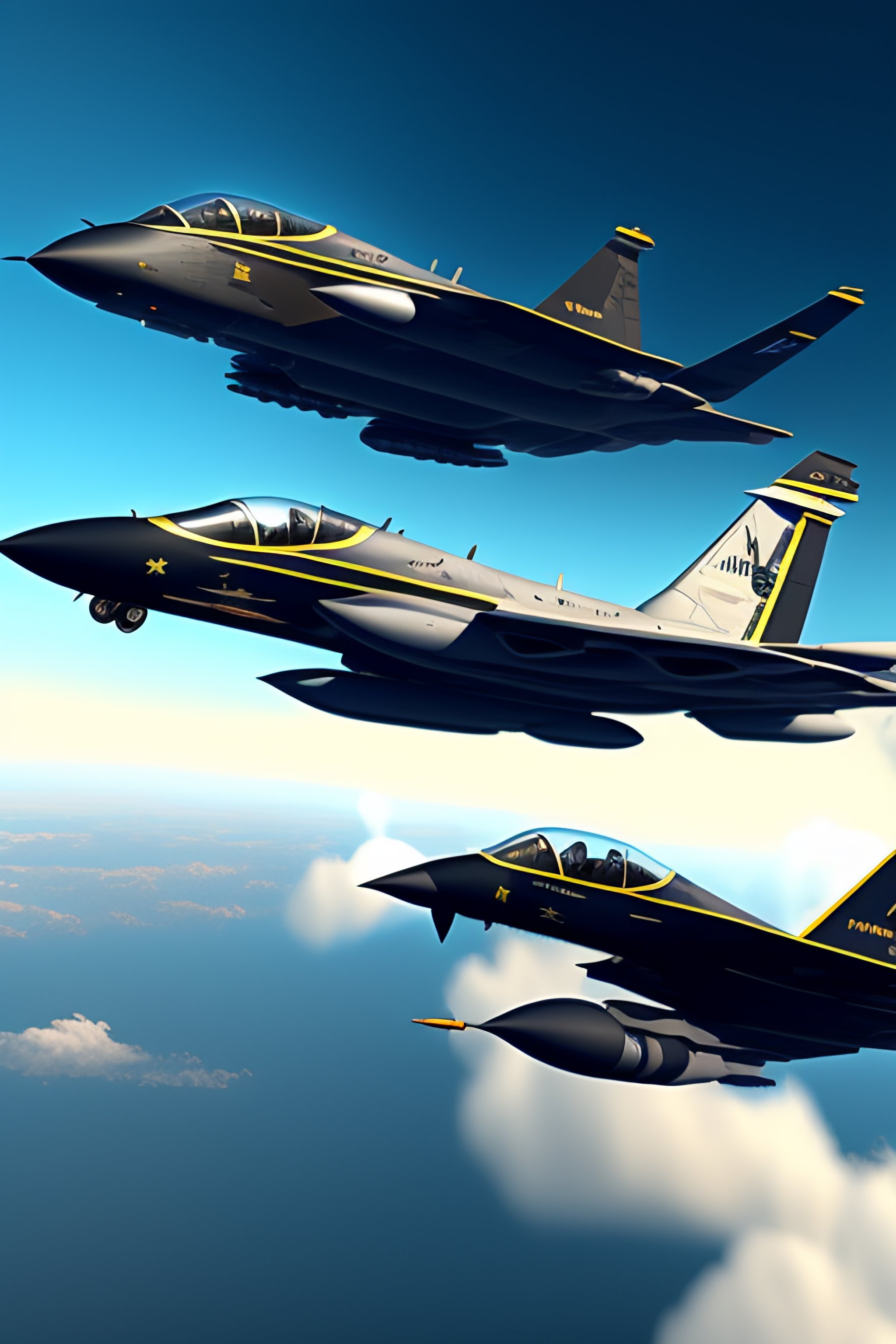 Two fighter jets escorting air