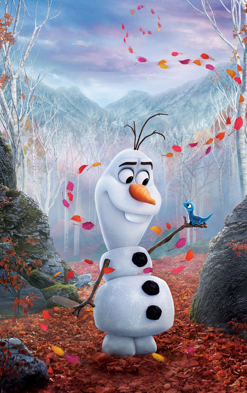 wallpaper 840x1336 snowman, olaf