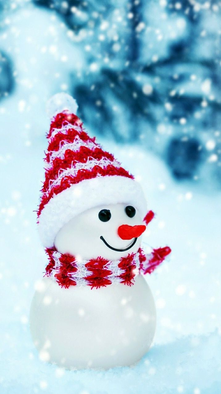 Christmas background, Snowman wallpaper