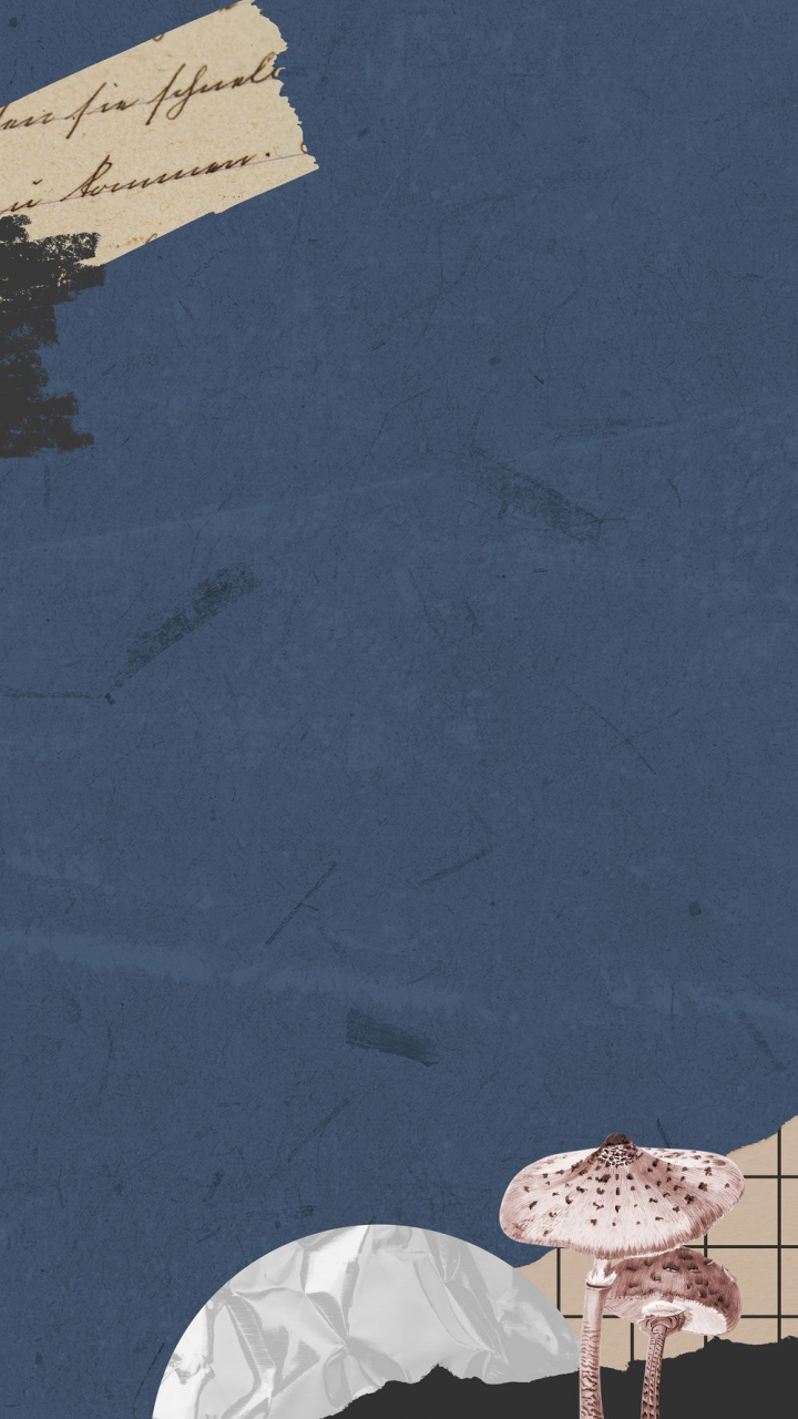 Vintage collage blue phone wallpaper