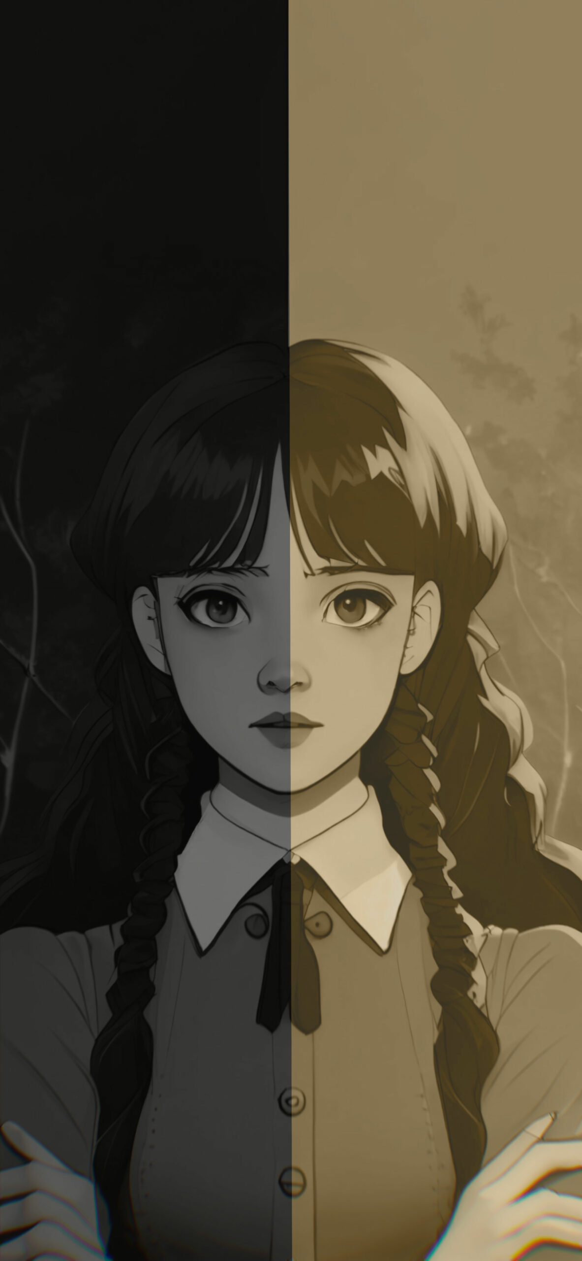 Cutie Wednesday Addams Wallpaper