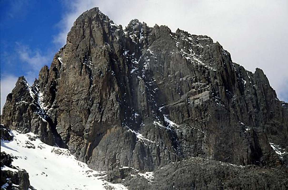 The north face of Mt Kenya