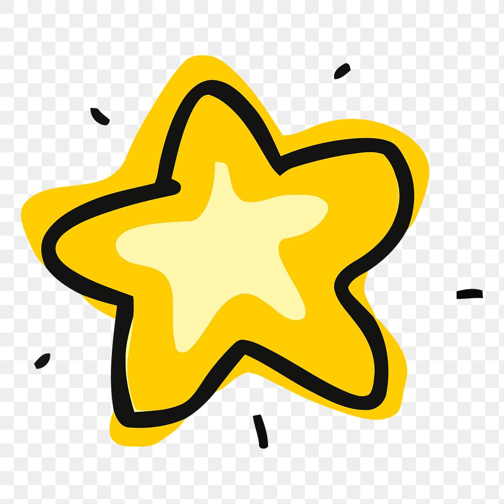 Star Cartoon Image. Free Photo, PNG