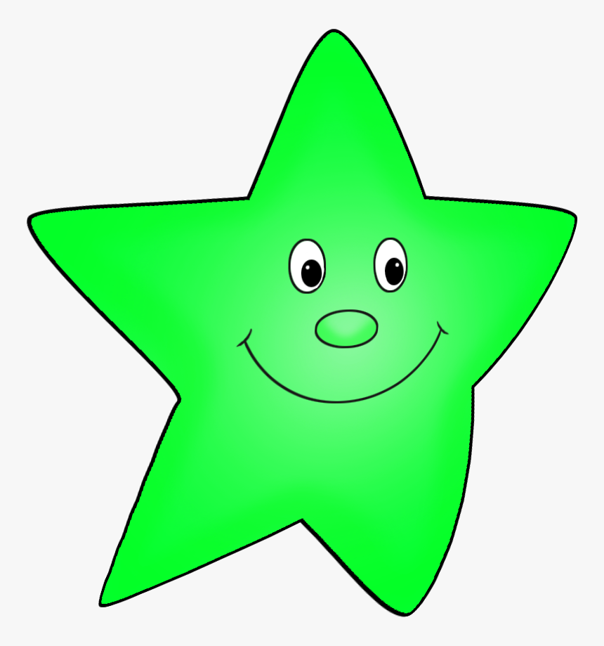 Cartoon Star Flying Green