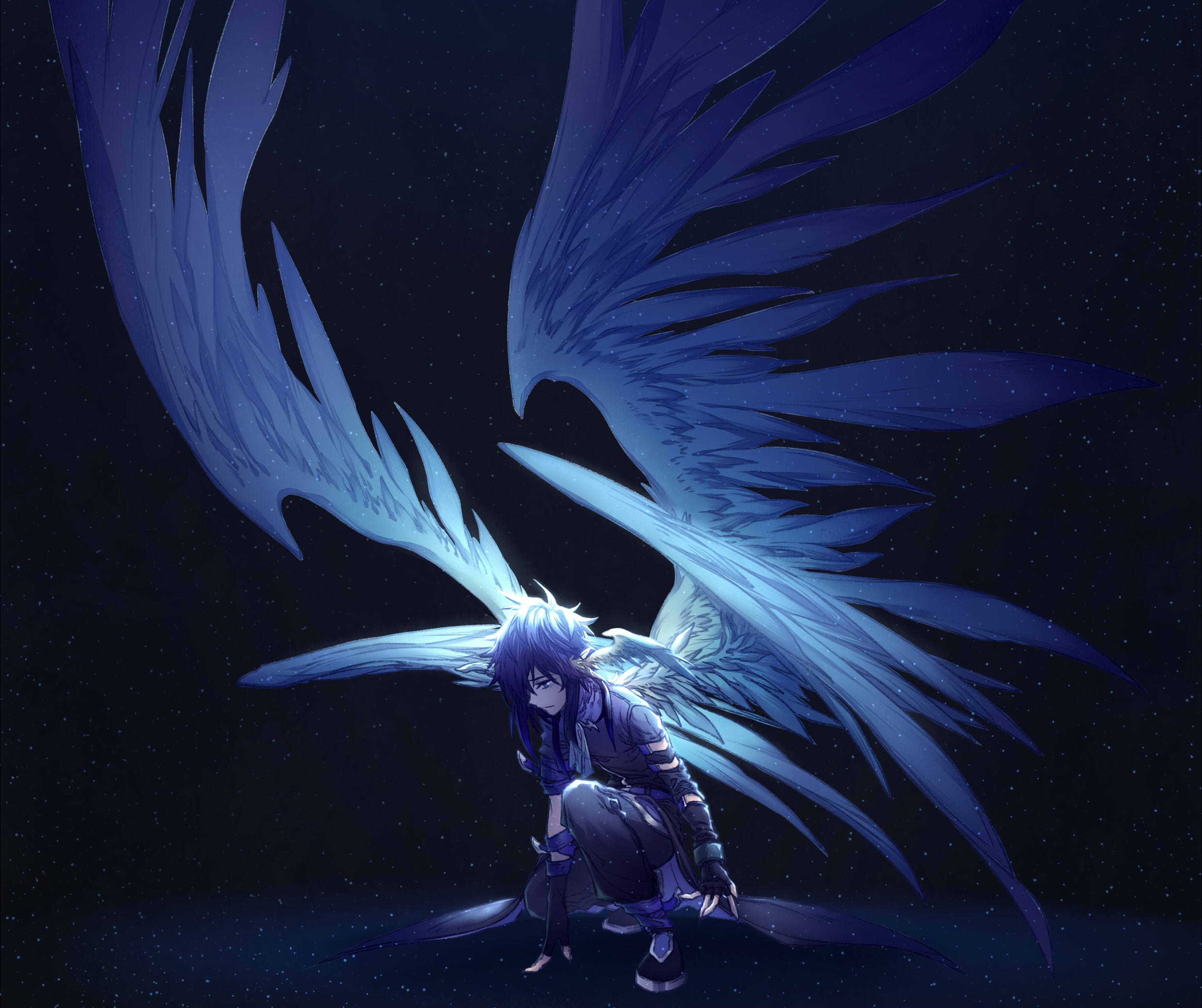 HD desktop wallpaper: Anime, Wings