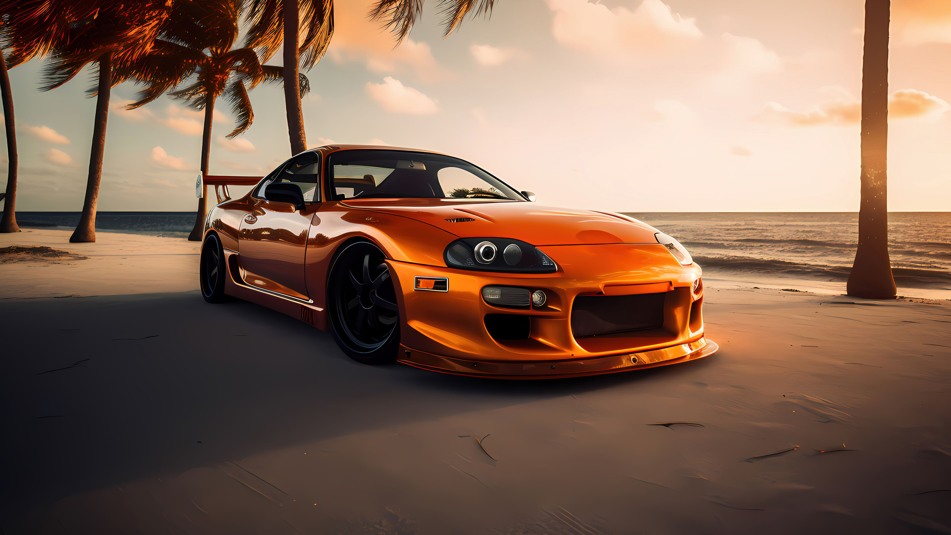 Toyota Supra MK4 AI Wallpaper Car