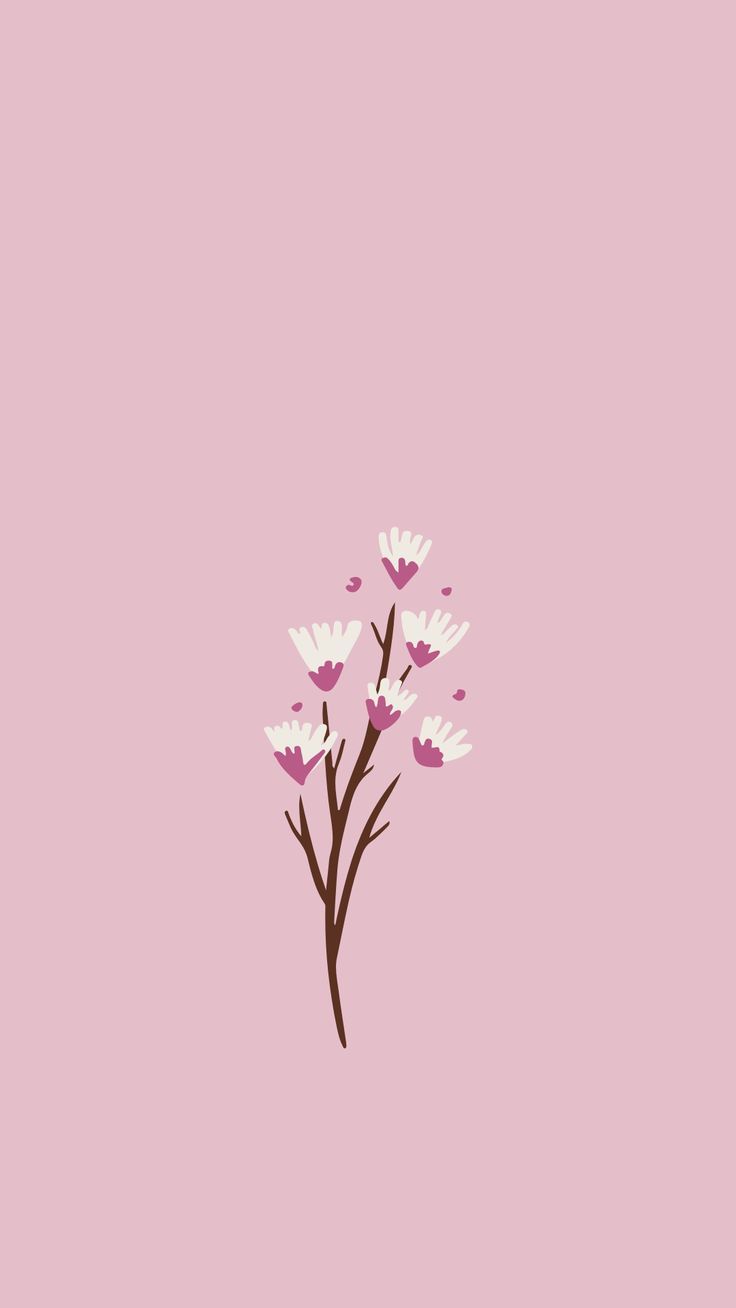 Pink Wildflowers Wallpaper. Pink